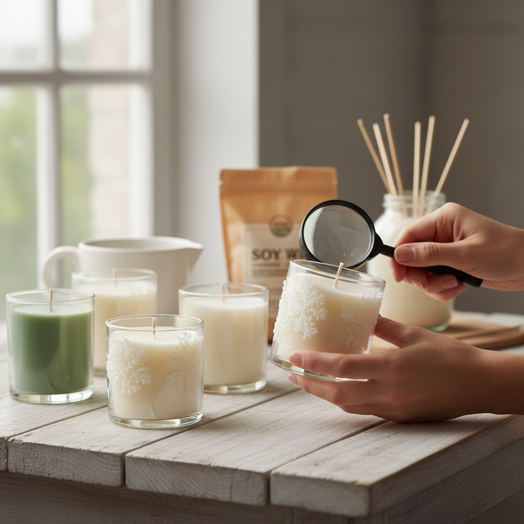 O Que é Frosting na Cera de Soja? Desvendando as Manchas Brancas