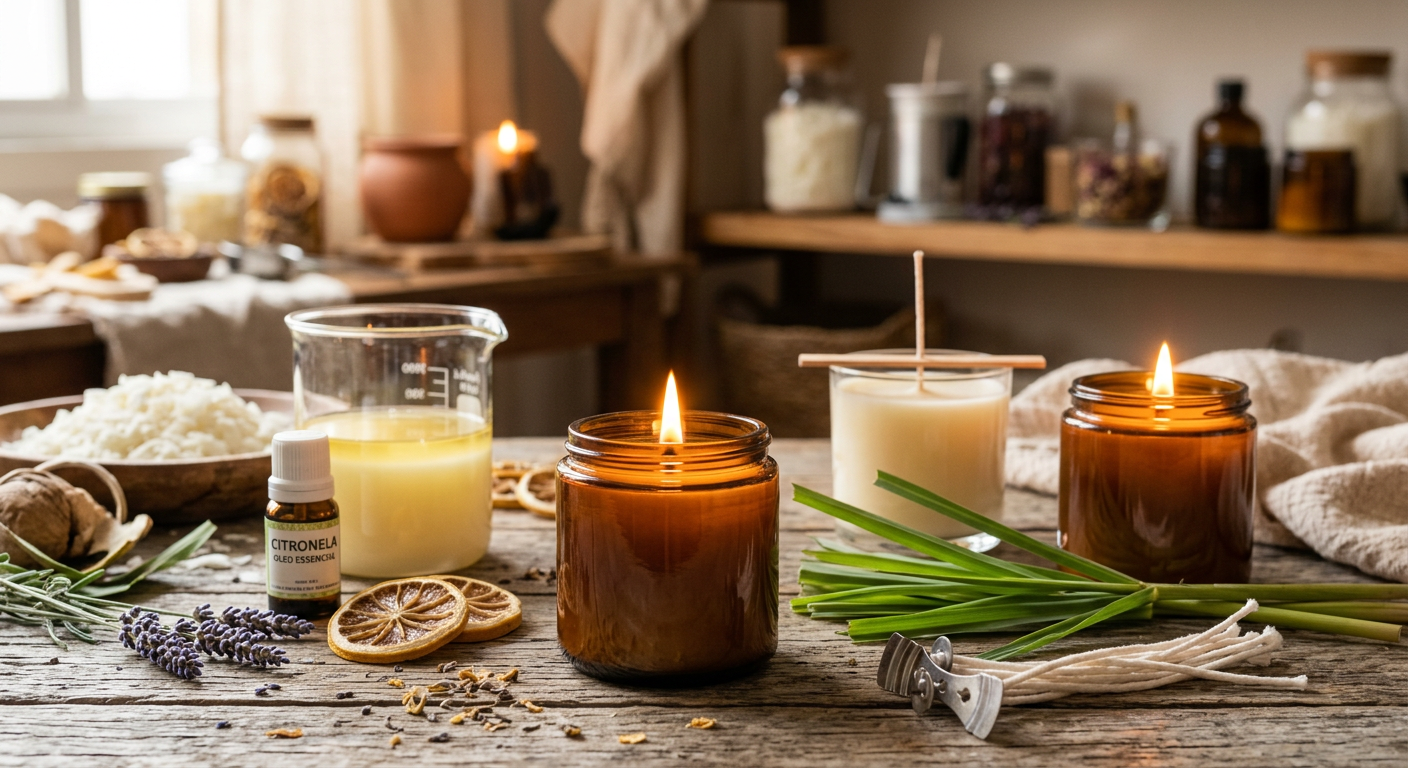 Vela de Citronela DIY: Afaste Mosquitos com Este Guia Fácil (2026)