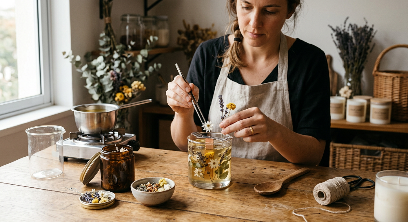 Vela com Flores Secas: Como Fazer Passo a Passo [Tutorial]