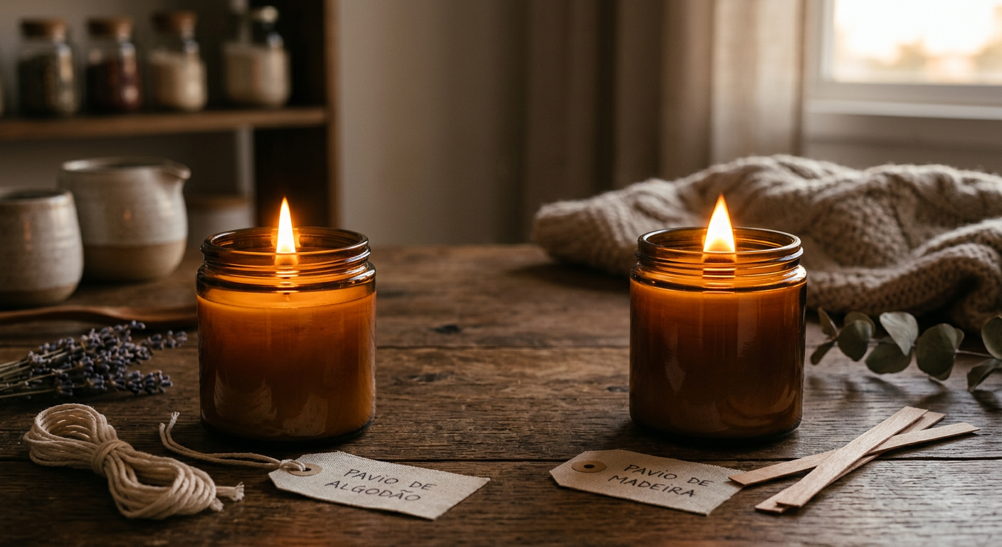 Pavio de Algodão vs. Madeira: Qual o Melhor para Suas Velas (2026)?